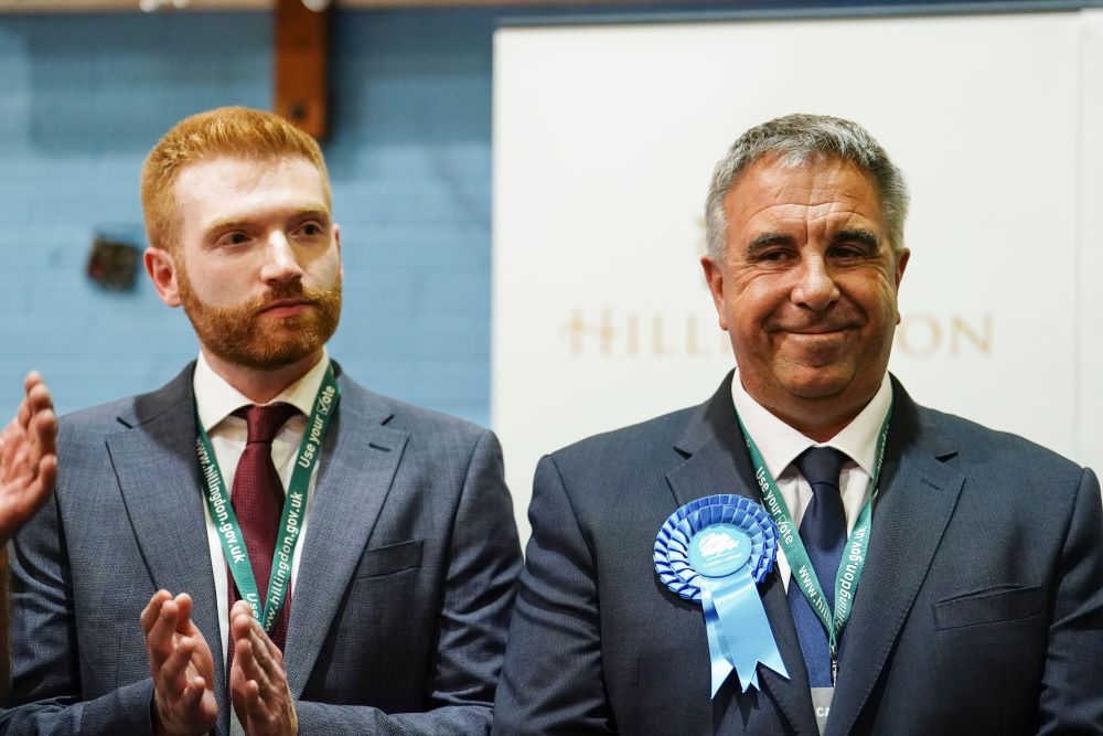 Conservative party winning candidate Steve Tuckwell and Labour candidate Danny Beale (Alamy)